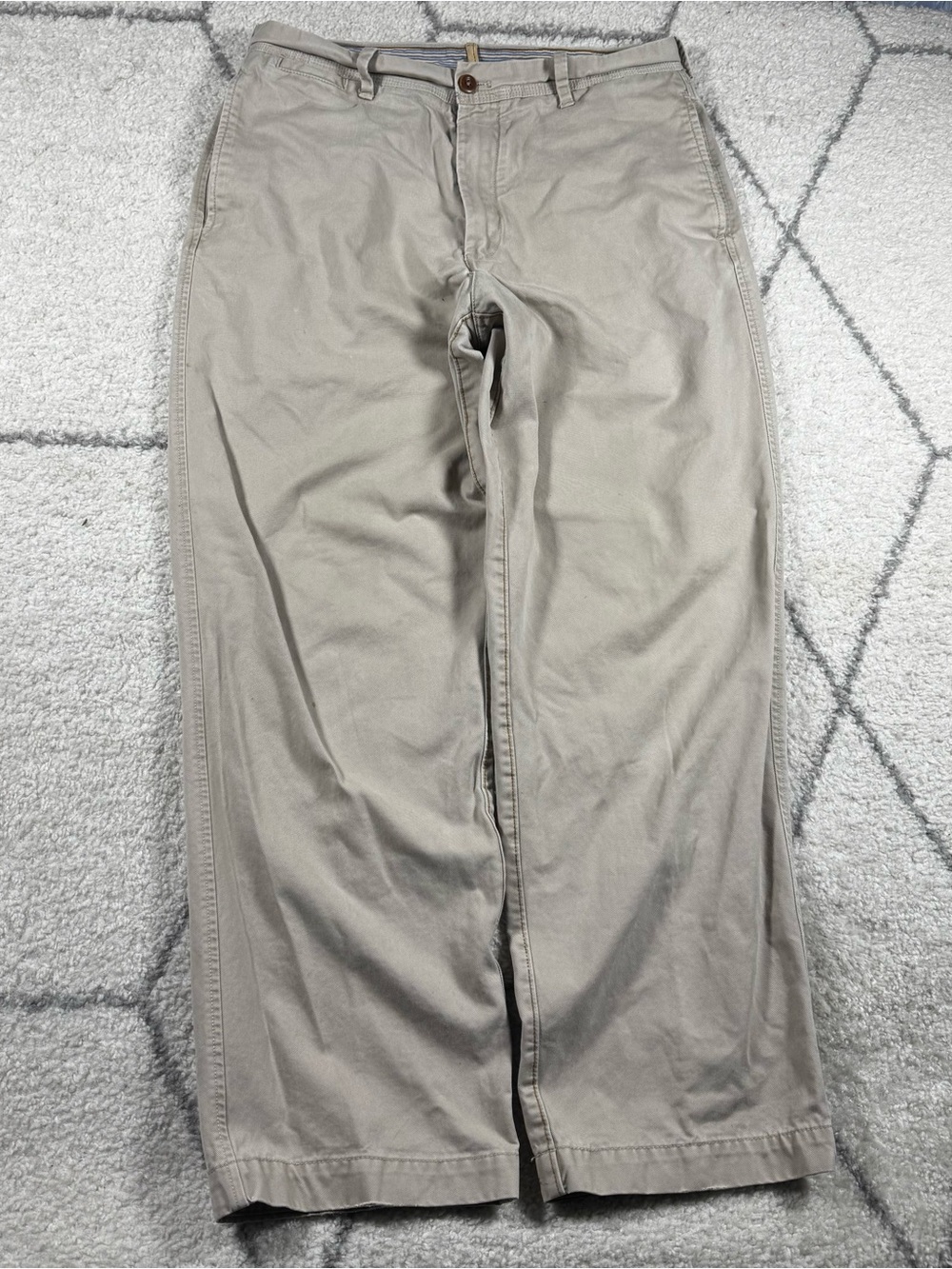 Light Khaki Wide Leg Cotton Pants-Timberland
